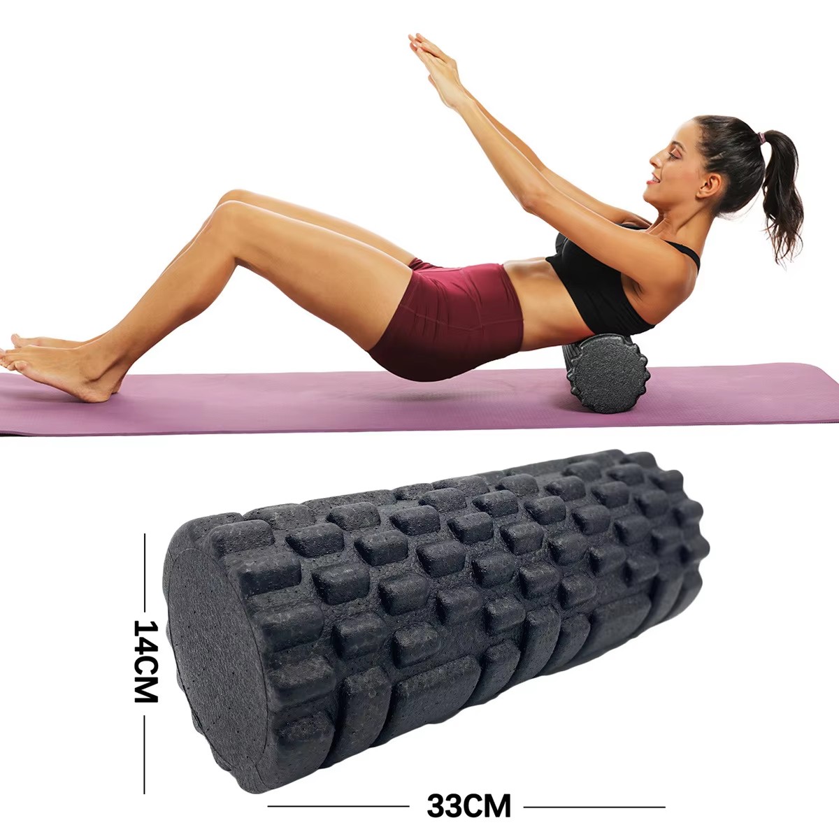 Foam Roller High Density - 30/33cm Fitness Foam Roller Yoga Massage