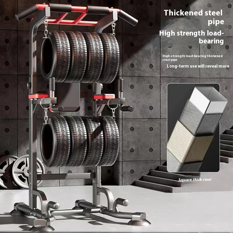 Home Gym Half Rack - Pull-Up Bar Home Indoor No-Drill Fitness
