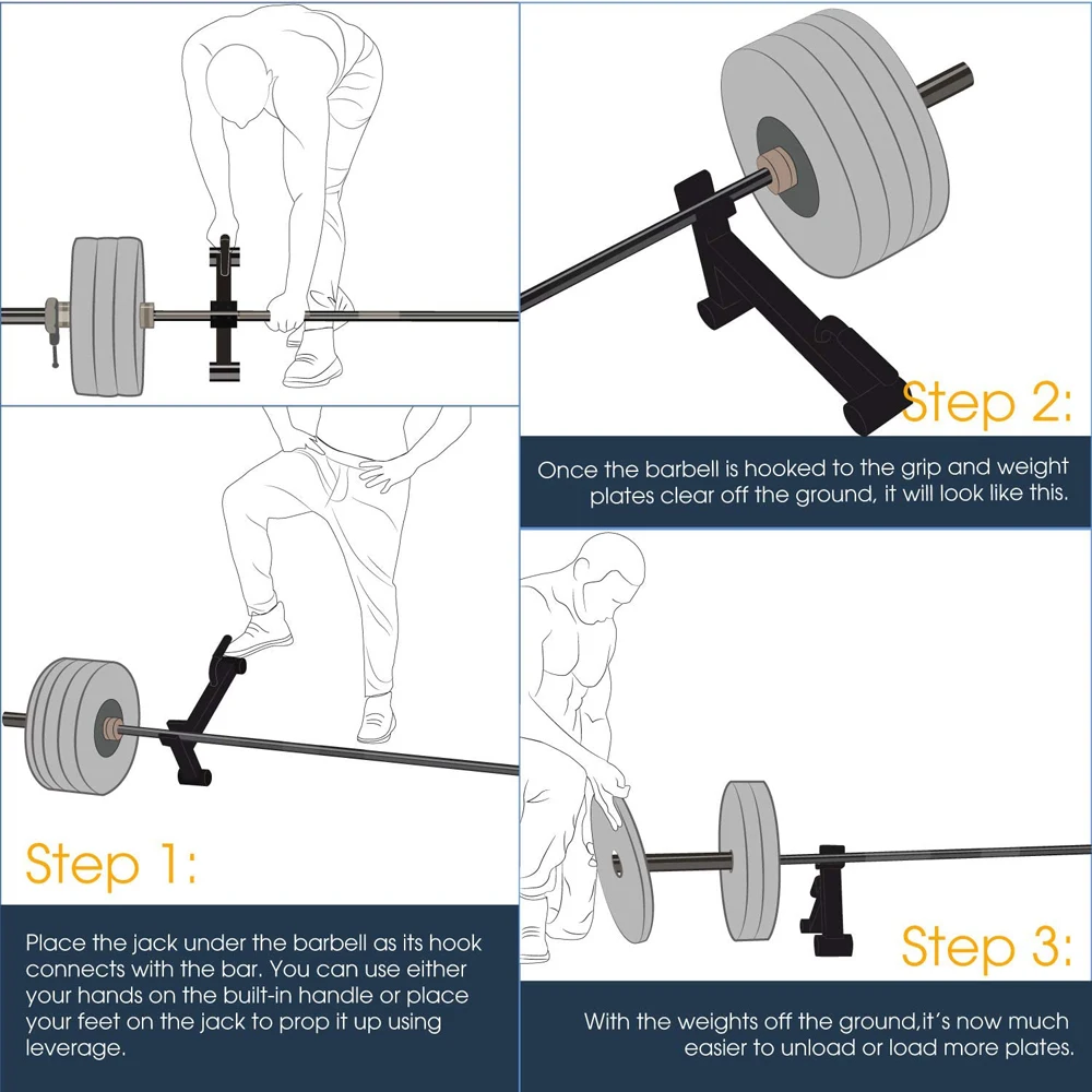 Mini Deadlift Barbell Jack wit - đánh giá và giá Deadlift Jack Barbell