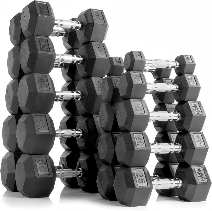 Premium Rubber Coated Hex Dumb - đánh giá và giá Home Gym Build