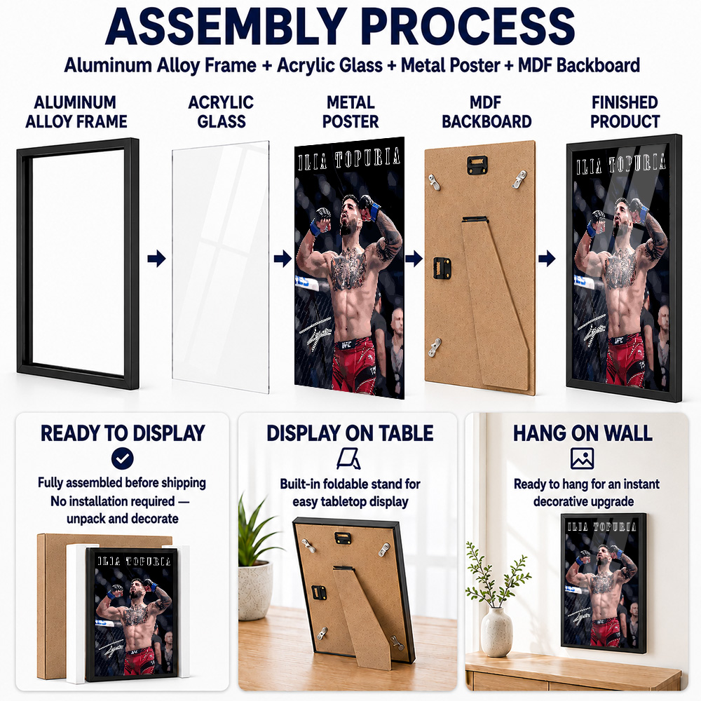 Ilia Topuria Framed Metal Post - đánh giá và giá Home Gym Mma