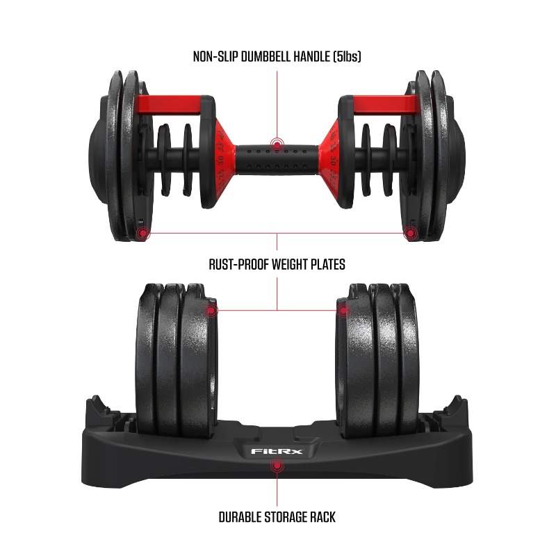 Adjustable Dumbbells, 52.5lb S - đánh giá và giá Home Gym Dumbbell Set
