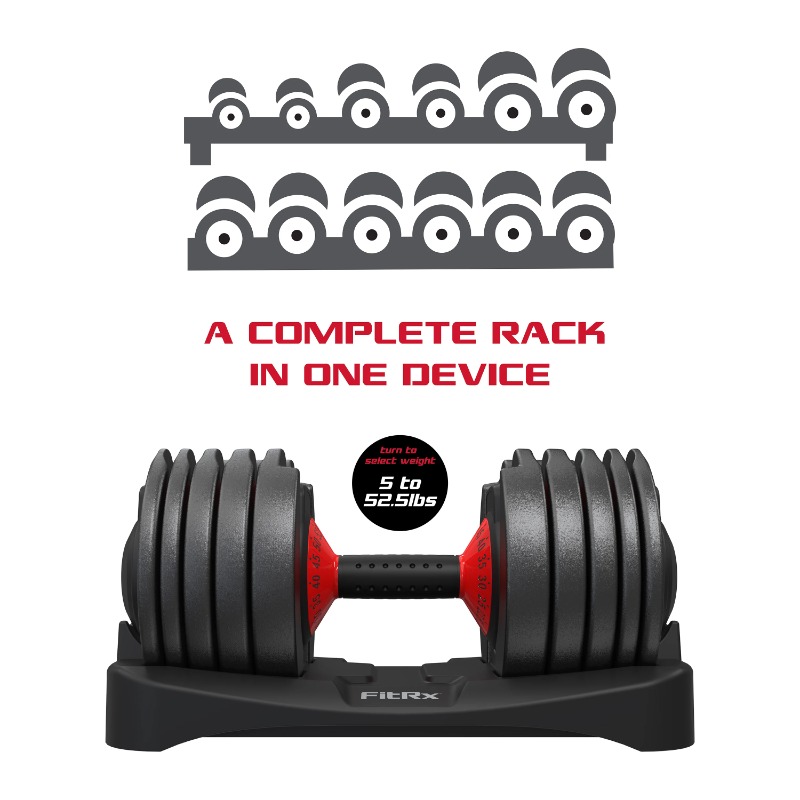 Adjustable Dumbbells, 52.5lb S - đánh giá và giá Home Gym Dumbbell Set