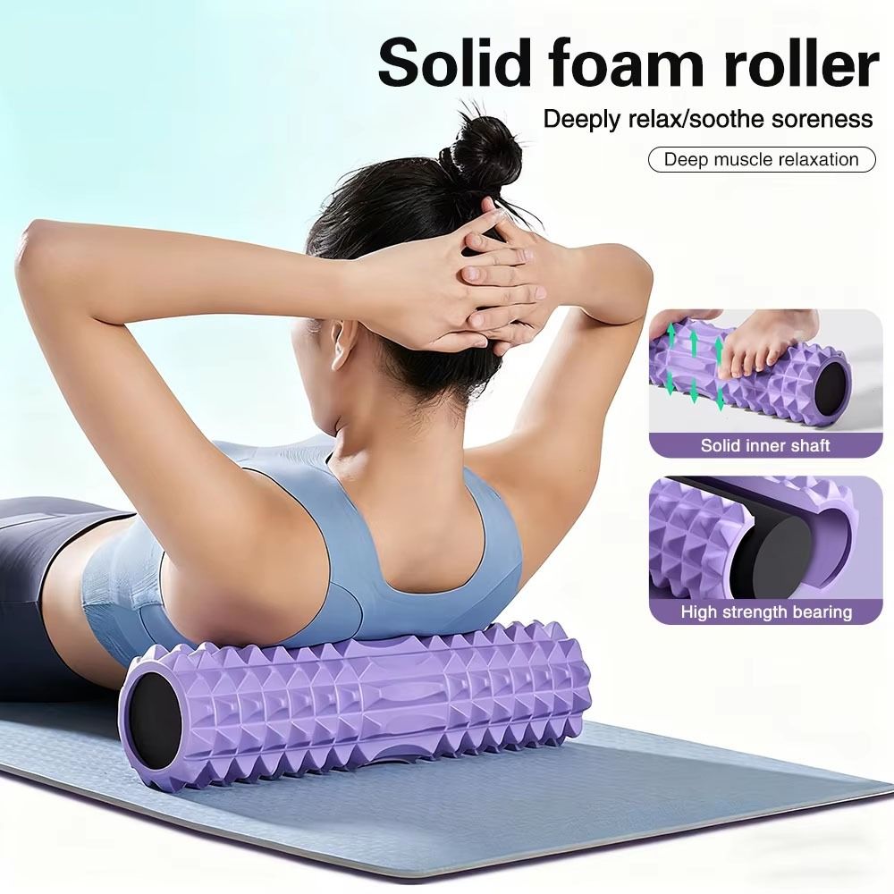 EVA Foam Fitness Back Roll Tri - đánh giá và giá Foam Roller High Density