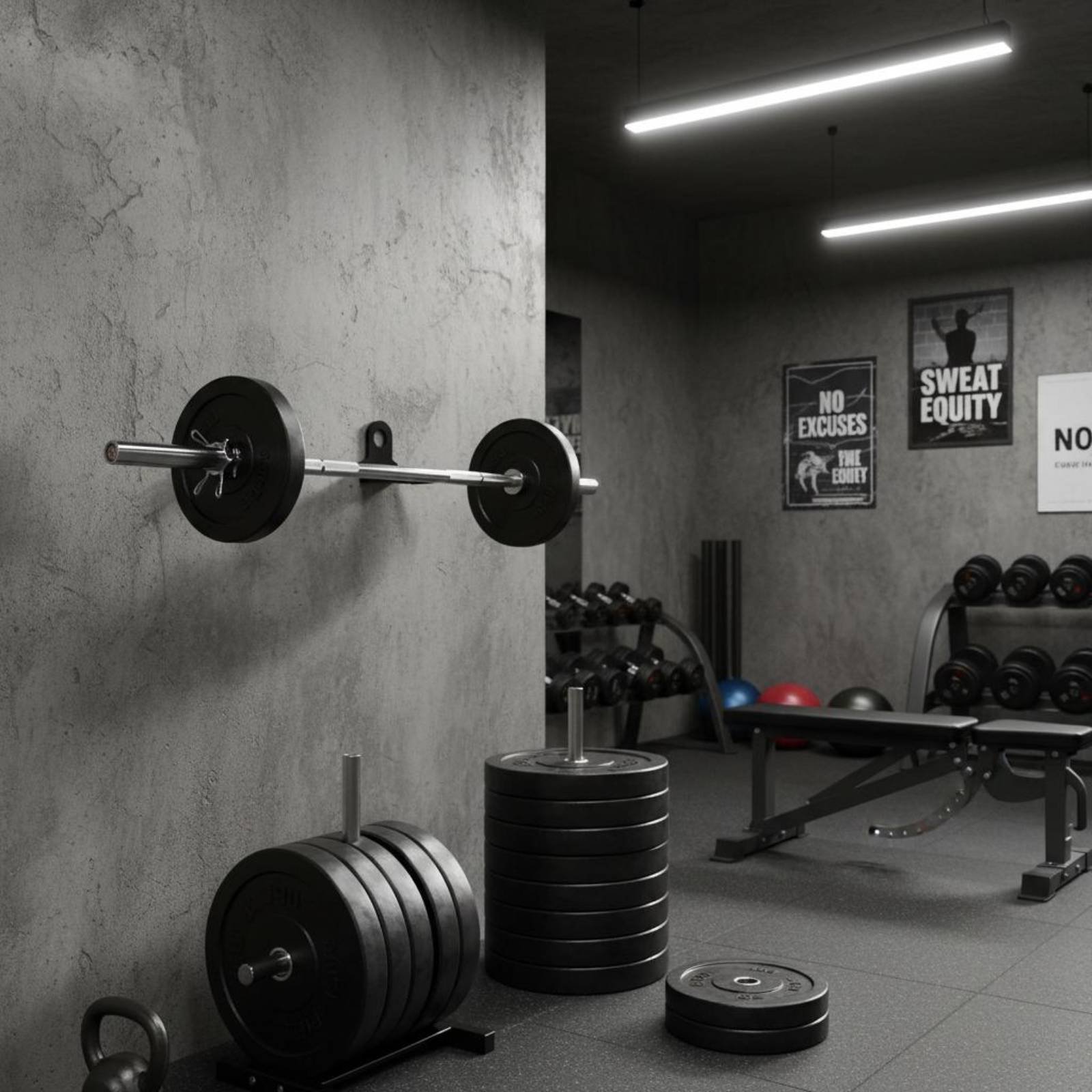 Single Barbell Mount Wall Moun - đánh giá và giá Home Gym Wall