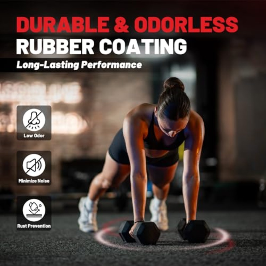 HEX Dumbbell Set 2.5-125lb Rub - đánh giá và giá Home Gym Dumbbell Set